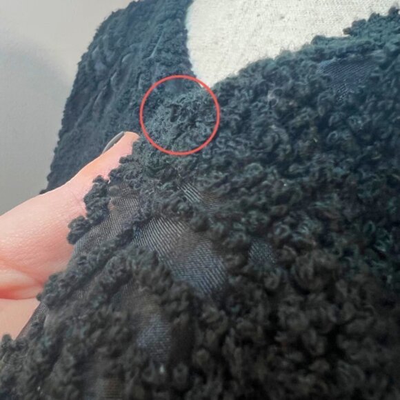 LUCKY BRAND Black Mixed Material Embroidered Mesh Open Cardigan Size S - Picture 15 of 16